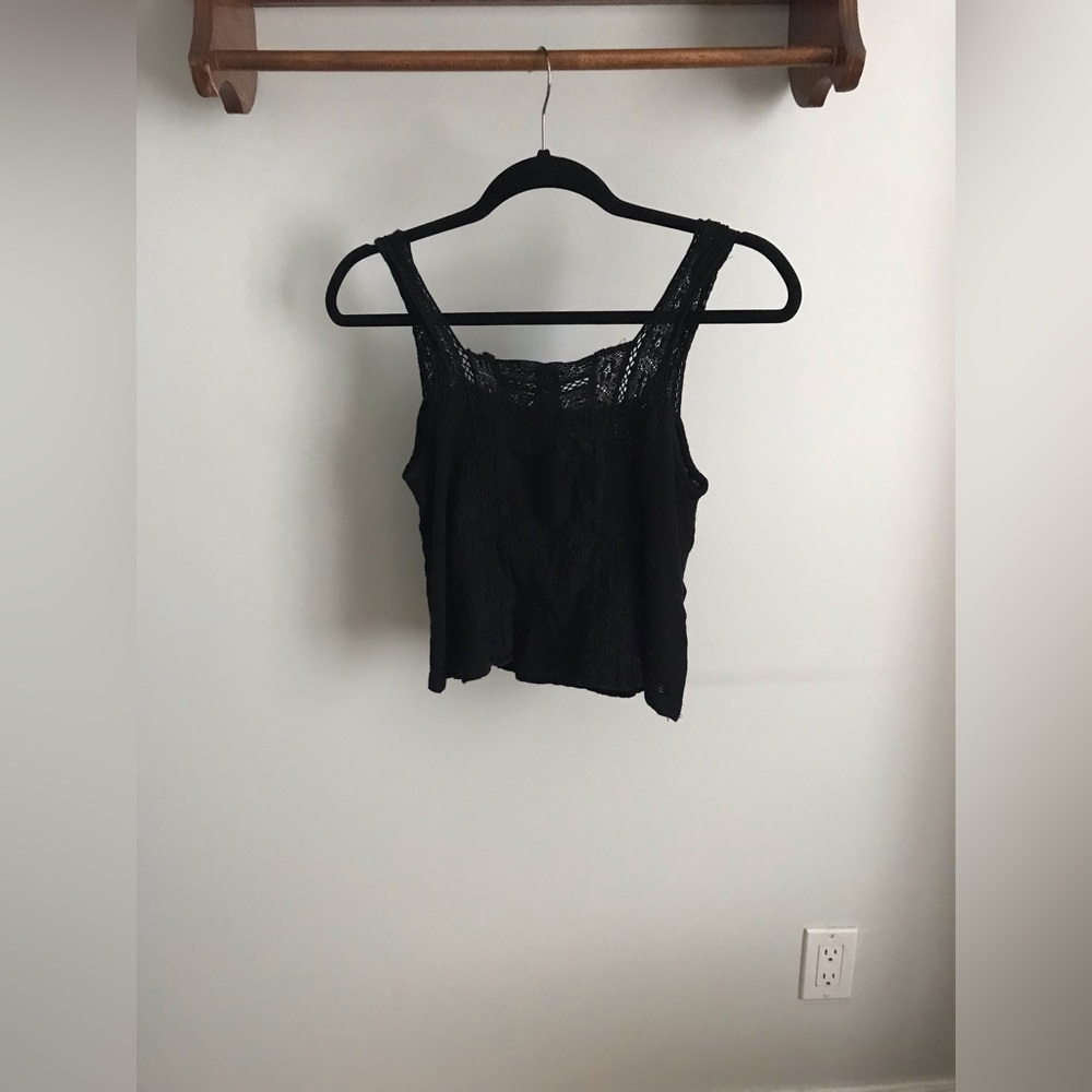 Mango Black Lace Camisole S